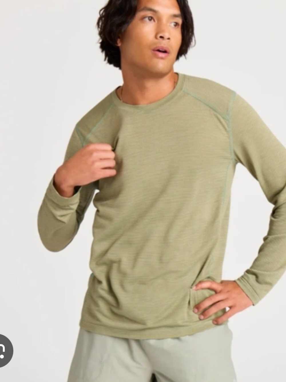 NWT Men’s Allbirds Natural Run Long Sleeve Sz XXL Hazy Cargo Green Tan